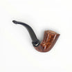 Pipa Pascucci P2 Stand Up Bent Dublin in radica di erica naturale con bocchino in ebanite e anello in argento.