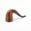 Pipa Pascucci P2 Stand Up Bent Dublin in radica di erica con finitura naturale, bocchino in ebanite nero e anello in argento.