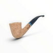 Pipa Floppypipe Primitive Dublin sabbiata in radica naturale con bocchino in metacrilato nero e foratura da 9 mm