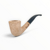 Pipa Floppypipe Primitive Dublin sabbiata in radica naturale con bocchino in metacrilato nero e filtro da 9 mm
