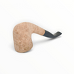 Pipa Floppypipe Primitive Dublin sabbiata in radica naturale grezza con bocchino curvo in metacrilato nero