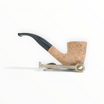 Pipa Floppypipe Primitive Dublin sabbiata in radica naturale con bocchino in metacrilato nero e riduttore incluso
