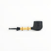 Pipa Iafisco 2025 Floppypipe, forma Pot dritta con fornello sabbiato nero, cannello in bamboo naturale e bocchino ebanite