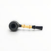 Pipa Iafisco 2025 artigianale Floppypipe, forma Pot dritta, fornello sabbiato nero e cannello in bamboo naturale.