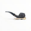 Pipa Floppypipe Il Ceppo Bent Bulldog in radica sabbiata nera con bocchino in metacrilato e filtro 9mm.