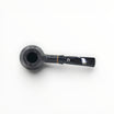 Pipa Il Ceppo Bent Bulldog sabbiata nera con bocchino in metacrilato, disponibile su Floppypipe.
