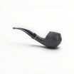 Pipa Il Ceppo Bent Bulldog in radica sabbiata nera con bocchino in metacrilato, disponibile da Floppypipe.