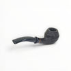 Pipa Il Ceppo Bent Bulldog in radica sabbiata nera con bocchino in metacrilato, disponibile su Floppypipe.