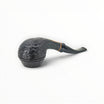 Pipa Floppypipe Il Ceppo Bent Bulldog in radica sabbiata nera con bocchino curvo in metacrilato, filtro 9mm.