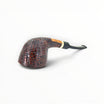 Pipa Floppypipe Il Ceppo Bent Dublin in radica sabbiata marrone con elegante ghiera in argento sterling, grado 1.