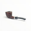 Pipa Floppypipe Il Ceppo Bent Dublin in radica marrone sabbiata con elegante ghiera in argento sterling.
