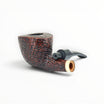 Pipa Il Ceppo Bent Dublin Gr. 1 in radica marrone sabbiata con elegante ghiera in argento, venduta da Floppypipe.