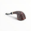 Pipa Floppypipe Il Ceppo Bent Dublin in radica sabbiata marrone con elegante ghiera in argento sterling.