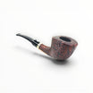 Pipa Floppypipe Il Ceppo Bent Dublin in radica sabbiata marrone con elegante ghiera in argento sterling.