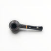Pipa Il Ceppo Bent Rhodesian Gr. 1 con finitura sabbiata scura, bocchino in metacrilato nero e logo Floppypipe.