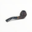 Pipa Il Ceppo Bent Rhodesian Gr. 1 con finitura sabbiata scura, bocchino in metacrilato nero e logo Floppypipe.