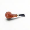 Pipa Floppypipe Il Ceppo Gr. 1 Bent Billiard in radica sabbiata arancione con ghiera in argento lavorata