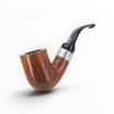 Pipa Floppypipe Mastro de Paja Bent Billiard del 1978 in radica liscia con ghiera in argento 925 e bocchino nero