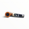 Pipa Floppypipe Mastro de Paja Bent Billiard del 1978 in radica liscia con ghiera in argento e bocchino nero