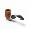 Pipa Floppypipe Mastro de Paja Bent Billiard del 1978 in radica liscia con ghiera in argento 925 e bocchino nero