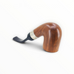 Pipa Floppypipe Mastro de Paja Bent Billiard del 1978 in radica liscia chiara con ghiera in argento 925