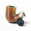 Pipa Floppypipe Mastro de Paja Bent Billiard del 1978 in radica liscia con ghiera in argento 925
