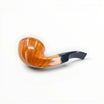 Pipa Pascucci P3 Liscia Bent Bulldog in radica liscia con finitura naturale e bocchino nero. Eccellenza artigianale italiana.
