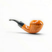 Pipa Pascucci P3 Liscia Bent Bulldog in radica liscia con finitura lucida e venature a occhio di pernice, bocchino nero.