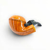 Pipa Pascucci P3 Liscia Bent Bulldog in radica liscia con venature a occhio di pernice e bocchino nero.