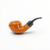 Pipa Pascucci P3 Liscia Bent Bulldog in radica liscia con venature a occhio di pernice e bocchino nero. Artigianato italiano.