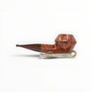 Floppypipe Pipa Pascucci P2 Bulldog in radica liscia con venature a occhio di pernice e bocchino in cumberland marrone.