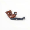 Floppypipe Pipa Pascucci P2 Stand Up Bent Dublin in radica di erica naturale con bocchino in ebanite e anello in argento.