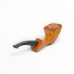 Floppypipe Pipa Pascucci Freehand PIII (P3) in radica naturale con bocchino in metacrilato nero, design sitter.
