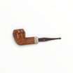 Pipa Floppypipe Peterson Kapp Royal XL13 Bent Bulldog in radica liscia con vera in argento 925 e bocchino Cumberland.