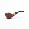 Pipa Floppypipe Peterson usata in radica liscia con ghiera in argento sterling e bocchino curvo nero