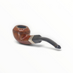 Pipa usata Floppypipe Peterson anni 80 in radica liscia forma bent rhodesian con ghiera in argento sterling