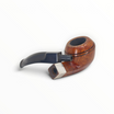 Pipa Floppypipe Peterson usata in radica liscia con ghiera in nickel e bocchino nero, forma bent rhodesian