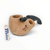 Pipa Floppypipe Primitive grezza in radica naturale con bocchino nero, design artigianale Made in Italy