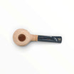 Pipa Floppypipe Primitive Diplomat semi curva in radica sabbiata naturale con bocchino in metacrilato nero