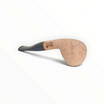 Pipa Floppypipe Primitive Diplomat semi curva in radica naturale grezza con bocchino in metacrilato nero