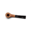 Pipa Floppypipe Primitive Bent in radica naturale liscia con bocchino in metacrilato nero e foratura da 9 mm