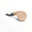 Pipa Floppypipe Primitive Diplomat in radica naturale grezza con bocchino in metacrilato nero, design artigianale italiano