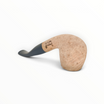 Pipa Floppypipe Primitive sabbiata in radica naturale con bocchino in metacrilato nero e foratura da 9 mm