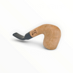 Pipa Floppypipe Primitive sabbiata in radica naturale con bocchino in metacrilato nero e foratura da 9 mm