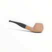 Pipa Floppypipe Primitive Diplomat semi curva in radica sabbiata naturale con bocchino in metacrilato nero