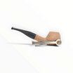 Pipa Floppypipe Primitive Diplomat sabbiata in radica naturale con bocchino nero e pigino in metallo incluso