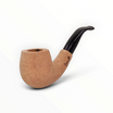 Pipa Floppypipe Primitive Bent Apple in radica naturale liscia con bocchino in metacrilato nero e foratura da 9 mm
