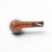 Pipa Bulldog P2 liscia in radica con finitura naturale, cannello a diamante e bocchino in cumberland marmorizzato. Logo P Pascucci intarsiato.