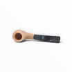 Pipa Floppypipe Primitive curva in radica naturale sabbiata con bocchino in metacrilato nero e foratura da 9 mm