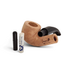 Pipa Floppypipe Primitive curva in radica naturale grezza con bocchino in metacrilato, filtro 9mm e riduttore inclusi